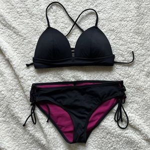 Adore Me Black Swimsuit Set - Top Small & Bottoms Large